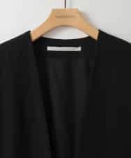 ZMDGE21110 al'aise modulation(アレーズモジュレーション) バックベルトボタンレスジレ ブラック