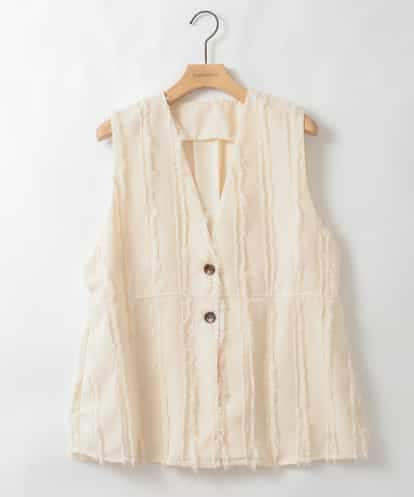 ZMDGE22110 al'aise modulation フリンジジャカードジレ