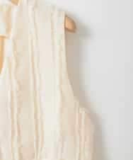 ZMDGE22110 al'aise modulation(アレーズモジュレーション) フリンジジャカードジレ アイボリー