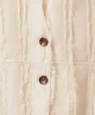 ZMDGE22110 al'aise modulation(アレーズモジュレーション) フリンジジャカードジレ アイボリー