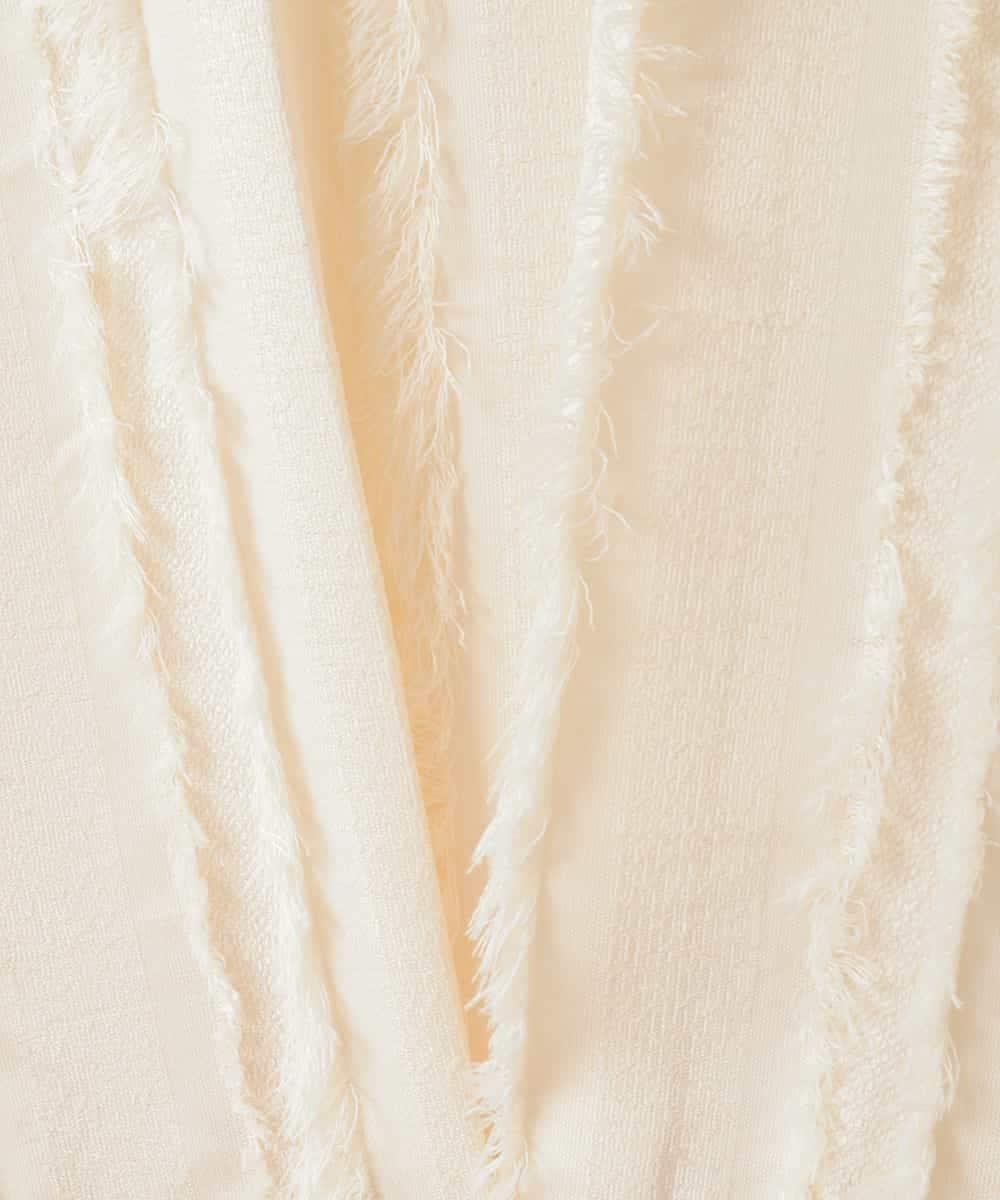 ZMDGE22110 al'aise modulation(アレーズモジュレーション) フリンジジャカードジレ アイボリー