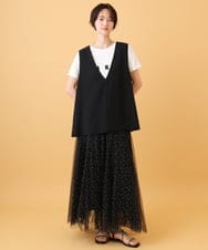 ZMDIE02130 al'aise modulation(アレーズモジュレーション) Vフロントデザインベスト ブラック