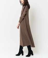 ZMEAB40200 al'aise modulation(アレーズモジュレーション) 異素材ドッキングリブニットワンピース ブラウン