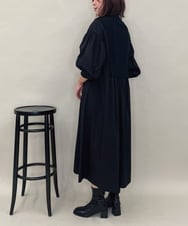 ZMEAE20169 al'aise modulation(アレーズモジュレーション) 【洗える】ドッキングレイヤードデザインワンピース ブラック