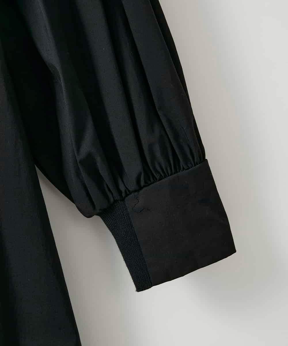 ZMEAE20169 al'aise modulation(アレーズモジュレーション) 【洗える】ドッキングレイヤードデザインワンピース ブラック