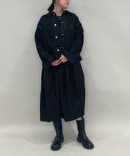 ZMEAE24179 al'aise modulation(アレーズモジュレーション) ジョイントデザインコクーンシルエットワンピース ブラック