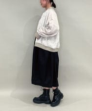 ZMEAE24179 al'aise modulation(アレーズモジュレーション) ジョイントデザインコクーンシルエットワンピース ブラック