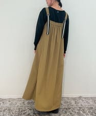 ZMEAE25178 al'aise modulation(アレーズモジュレーション) 【2WAY】配色ベルトAラインジャンパースカート ベージュ