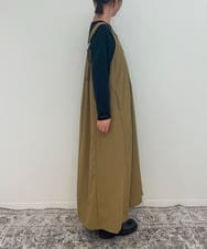 ZMEAE25178 al'aise modulation(アレーズモジュレーション) 【2WAY】配色ベルトAラインジャンパースカート ベージュ