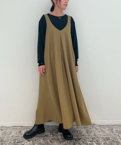 ZMEAE25178 al'aise modulation 【2WAY】配色ベルトAラインジャンパースカート