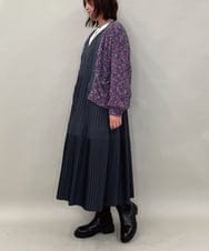 ZMEAE27140 al'aise modulation(アレーズモジュレーション) プリーツデザインスリーブレスワンピース ダークグレー