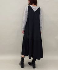 ZMEAE27140 al'aise modulation(アレーズモジュレーション) プリーツデザインスリーブレスワンピース ブラック