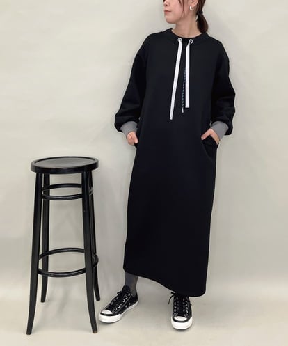 ZMEAE28118 al'aise modulation ダブルドロスト配色アクセントワンピース