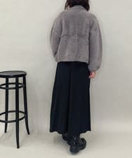 ZMEAE32200 al'aise modulation(アレーズモジュレーション) 【洗える】セットアップ風ニットジョイントワンピース ブラック