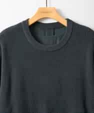 ZMEAE32200 al'aise modulation(アレーズモジュレーション) 【洗える】セットアップ風ニットジョイントワンピース ダークグレー