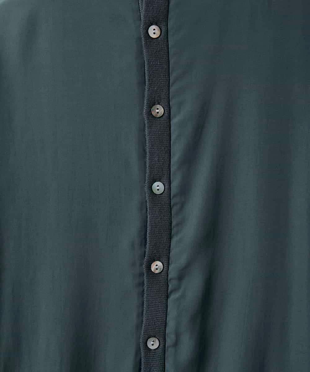 ZMEAE32200 al'aise modulation(アレーズモジュレーション) 【洗える】セットアップ風ニットジョイントワンピース ダークグレー