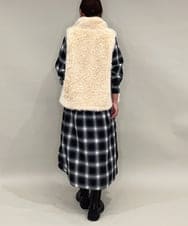 ZMEAE34168 al'aise modulation(アレーズモジュレーション) オンブレチェックシャツワンピース ブラック