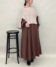 ZMEAE35180 al'aise modulation(アレーズモジュレーション) ギャザースリーブワンピース ブラウン