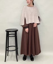 ZMEAE35180 al'aise modulation(アレーズモジュレーション) ギャザースリーブワンピース ブラウン