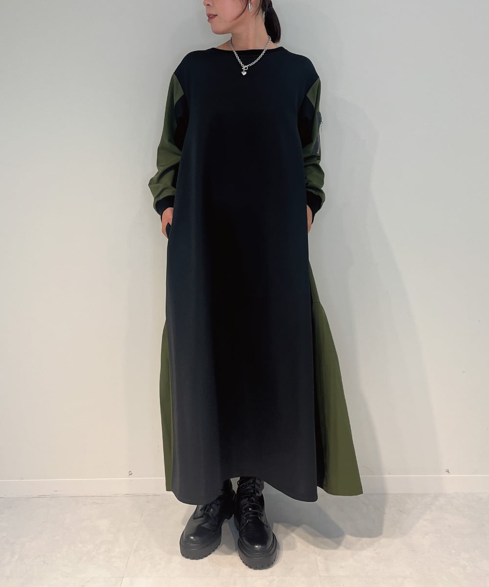 エリー　ellie ナイロンワンピース ELLIE エリー 即完売 ナイロンノースリーブワンピース - メルカリ