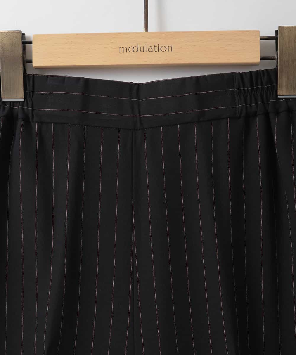 ZMEAH30158 al'aise modulation(アレーズモジュレーション) ストライプベストセットアップ ブラック