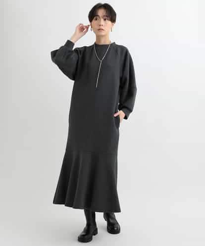 ZMECB59138  ランタンスリーブ裾フレアワンピース