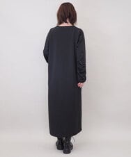 ZMECE01130 al'aise modulation(アレーズモジュレーション) ベロアジョイントジャージーワンピース ブラック