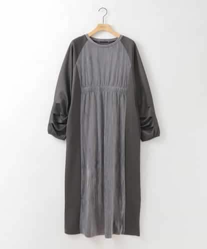 ZMECE01130 al'aise modulation ベロアジョイントジャージーワンピース