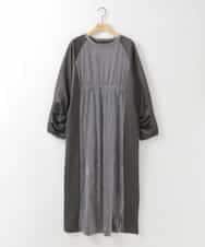 ZMECE01130 al'aise modulation(アレーズモジュレーション) ベロアジョイントジャージーワンピース ダークグレー