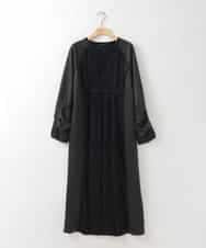 ZMECE01130 al'aise modulation(アレーズモジュレーション) ベロアジョイントジャージーワンピース ブラック