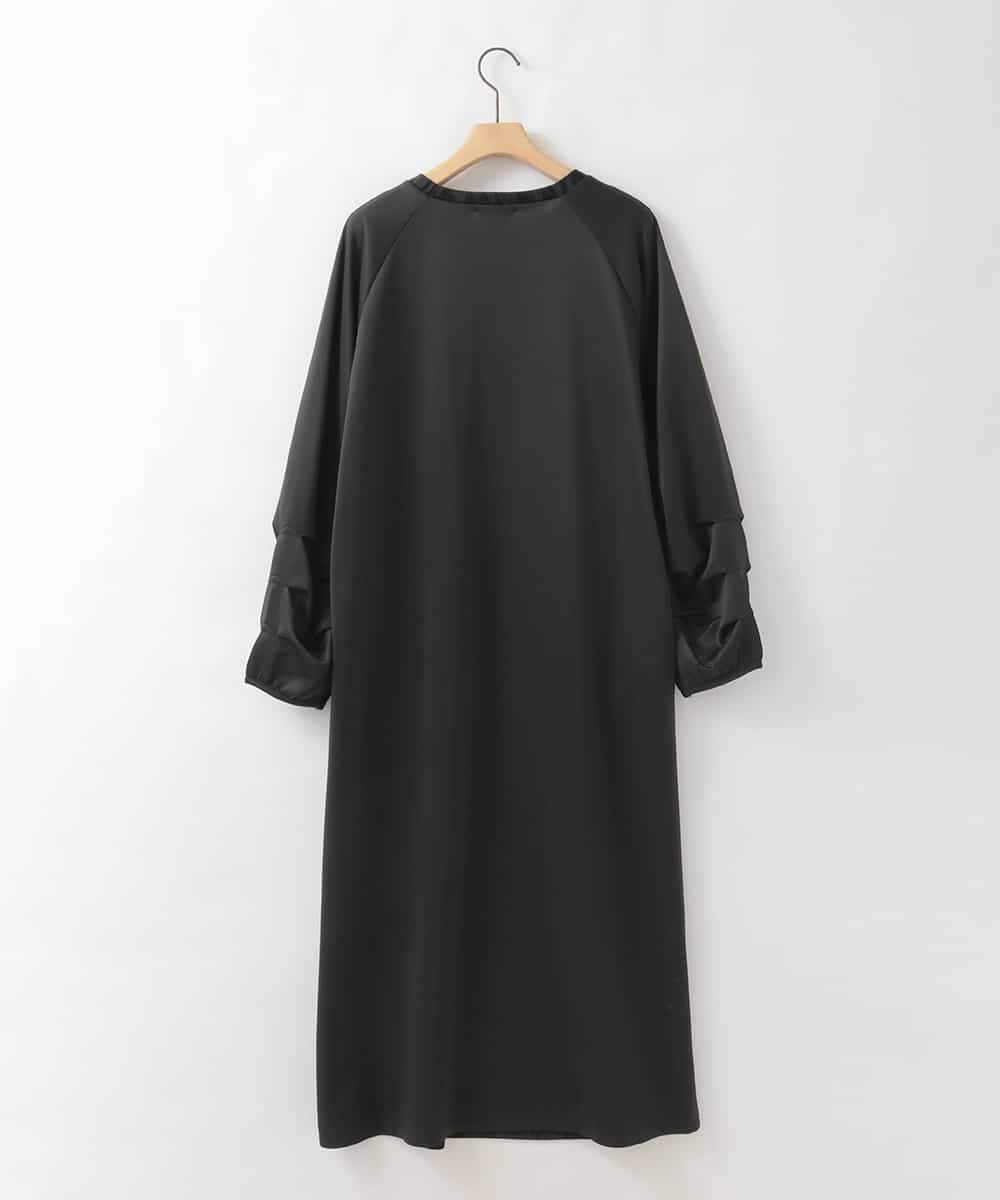 ZMECE01130 al'aise modulation(アレーズモジュレーション) ベロアジョイントジャージーワンピース ブラック