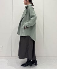 ZMECE02180 al'aise modulation(アレーズモジュレーション) 【セットアイテム】サイドリボンニットベスト×切り替えフレアワンピース ブラウン