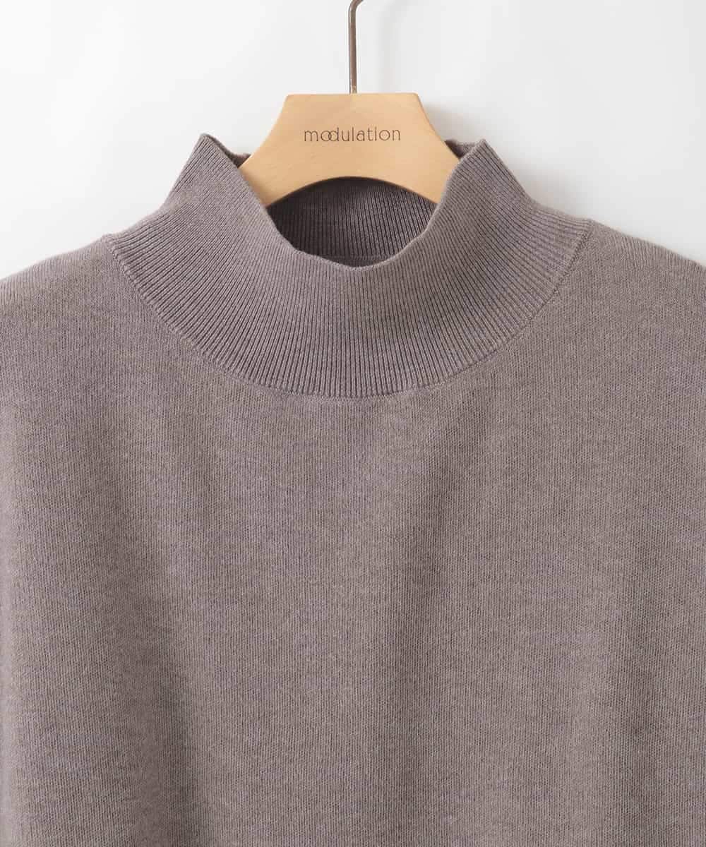 ZMECE02180 al'aise modulation(アレーズモジュレーション) 【セットアイテム】サイドリボンニットベスト×切り替えフレアワンピース ブラウン