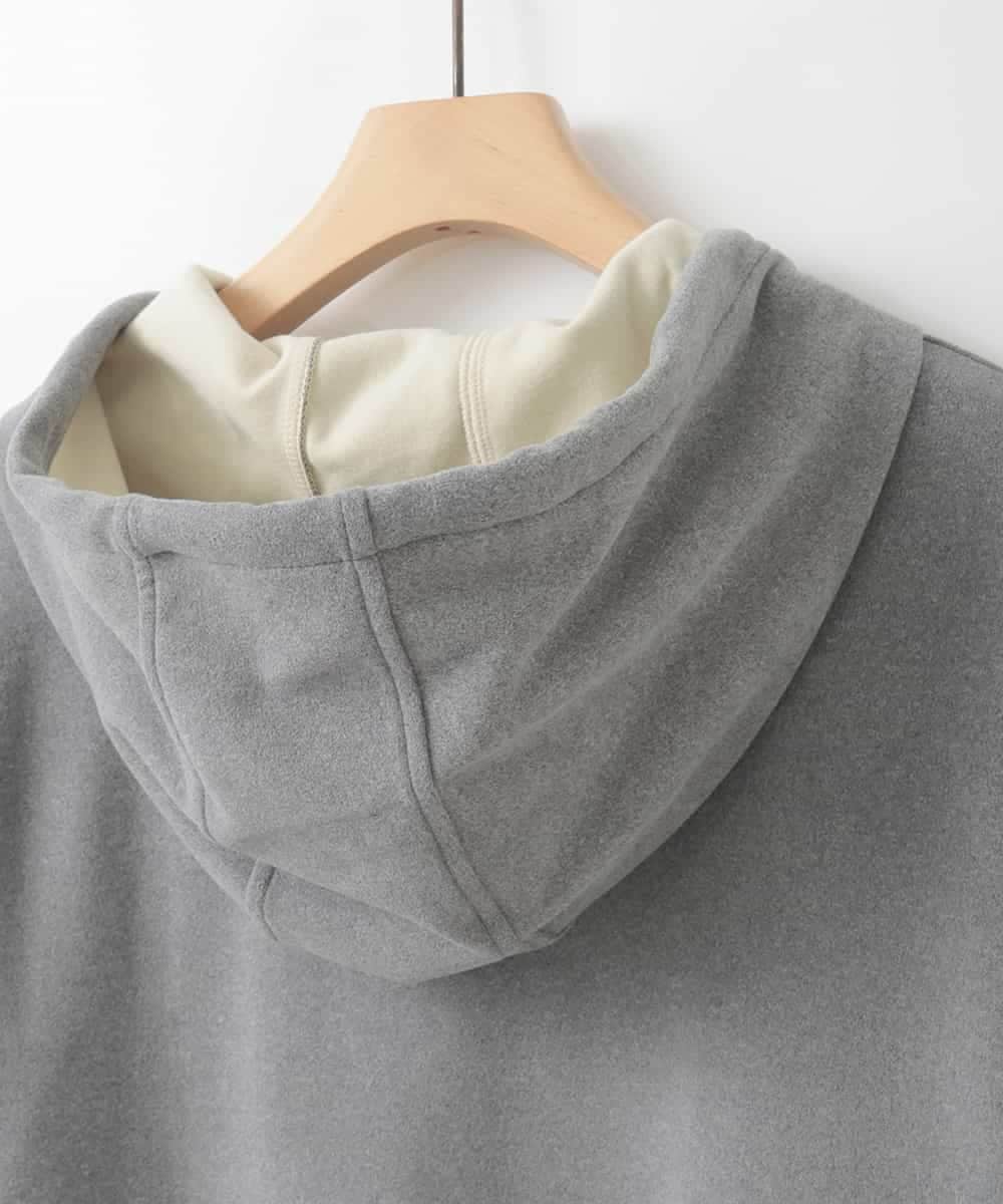 ZMECE03168 al'aise modulation(アレーズモジュレーション) 異素材ジョイント起毛ジャージーワンピース グレー