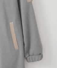 ZMECE03168 al'aise modulation(アレーズモジュレーション) 異素材ジョイント起毛ジャージーワンピース グレー