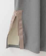 ZMECE03168 al'aise modulation(アレーズモジュレーション) 異素材ジョイント起毛ジャージーワンピース グレー