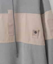 ZMECE03168 al'aise modulation(アレーズモジュレーション) 異素材ジョイント起毛ジャージーワンピース グレー