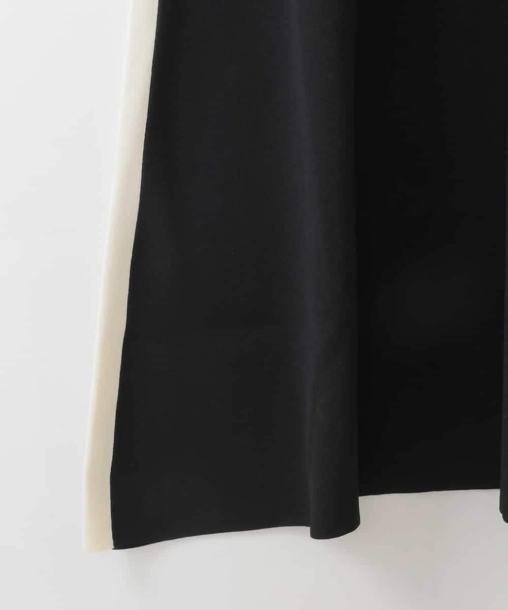 ZMECE04190 al'aise modulation(アレーズモジュレーション) 【洗える】セットアップ風ニットワンピース ブラック