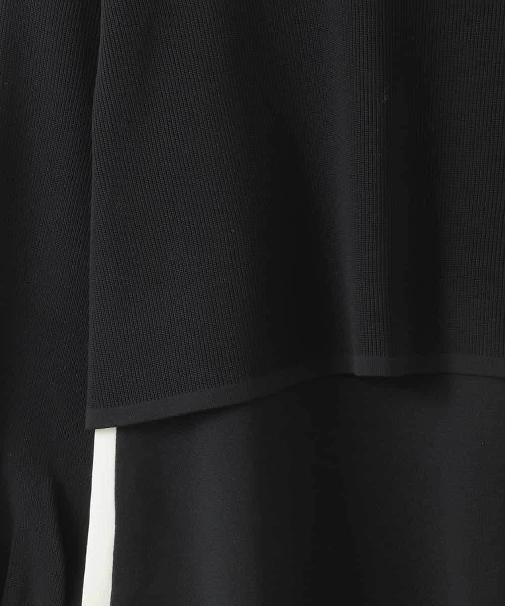 ZMECE04190 al'aise modulation(アレーズモジュレーション) 【洗える】セットアップ風ニットワンピース ブラック