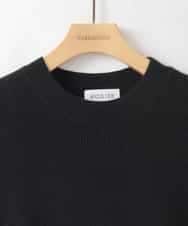 ZMECE08200 al'aise modulation(アレーズモジュレーション) 【洗える】異素材MIXニットワンピース カーキ