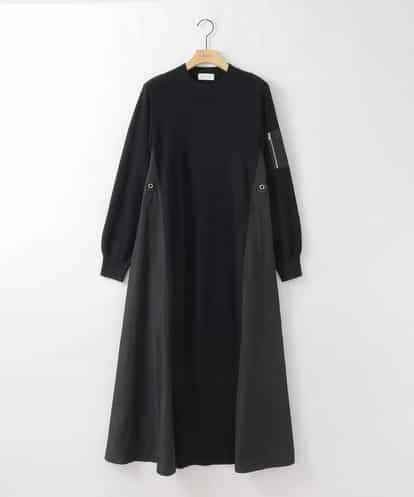 ZMECE08200 al'aise modulation 【洗える】異素材MIXニットワンピース