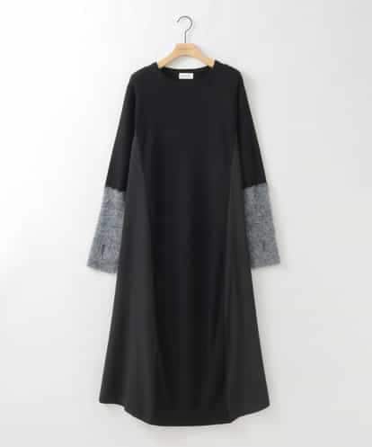 ZMECE38180 al'aise modulation 異素材切り替えニットワンピース