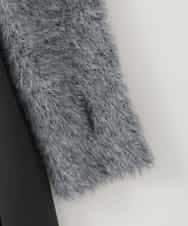 ZMECE38180 al'aise modulation(アレーズモジュレーション) 異素材切り替えニットワンピース ブラック