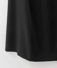 ZMECE38180 al'aise modulation(アレーズモジュレーション) 異素材切り替えニットワンピース ブラック