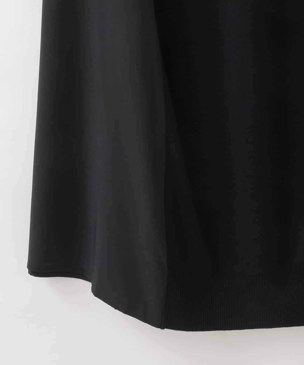 ZMECE38180 al'aise modulation(アレーズモジュレーション) 異素材切り替えニットワンピース ブラック