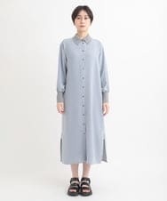 ZMEEB03220 al'aise modulation(アレーズモジュレーション) ニットジョイントワンピース ライトブルー