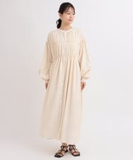 ZMEEB05168 al'aise modulation(アレーズモジュレーション) ドレープギャザーデザインワンピース ベージュ