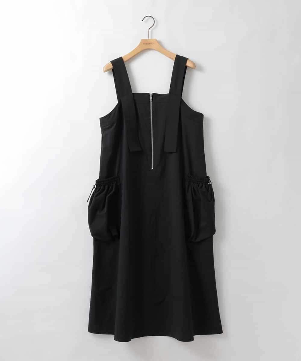 ZMEEE01160 al'aise modulation(アレーズモジュレーション) シャーリングポケットジャンパースカート ブラック