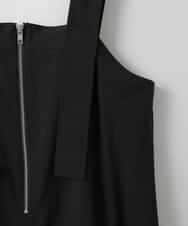 ZMEEE01160 al'aise modulation(アレーズモジュレーション) シャーリングポケットジャンパースカート ブラック