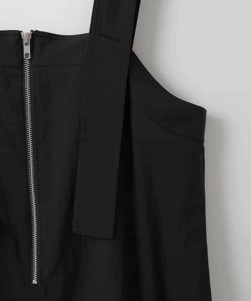 ZMEEE01160 al'aise modulation(アレーズモジュレーション) シャーリングポケットジャンパースカート ブラック